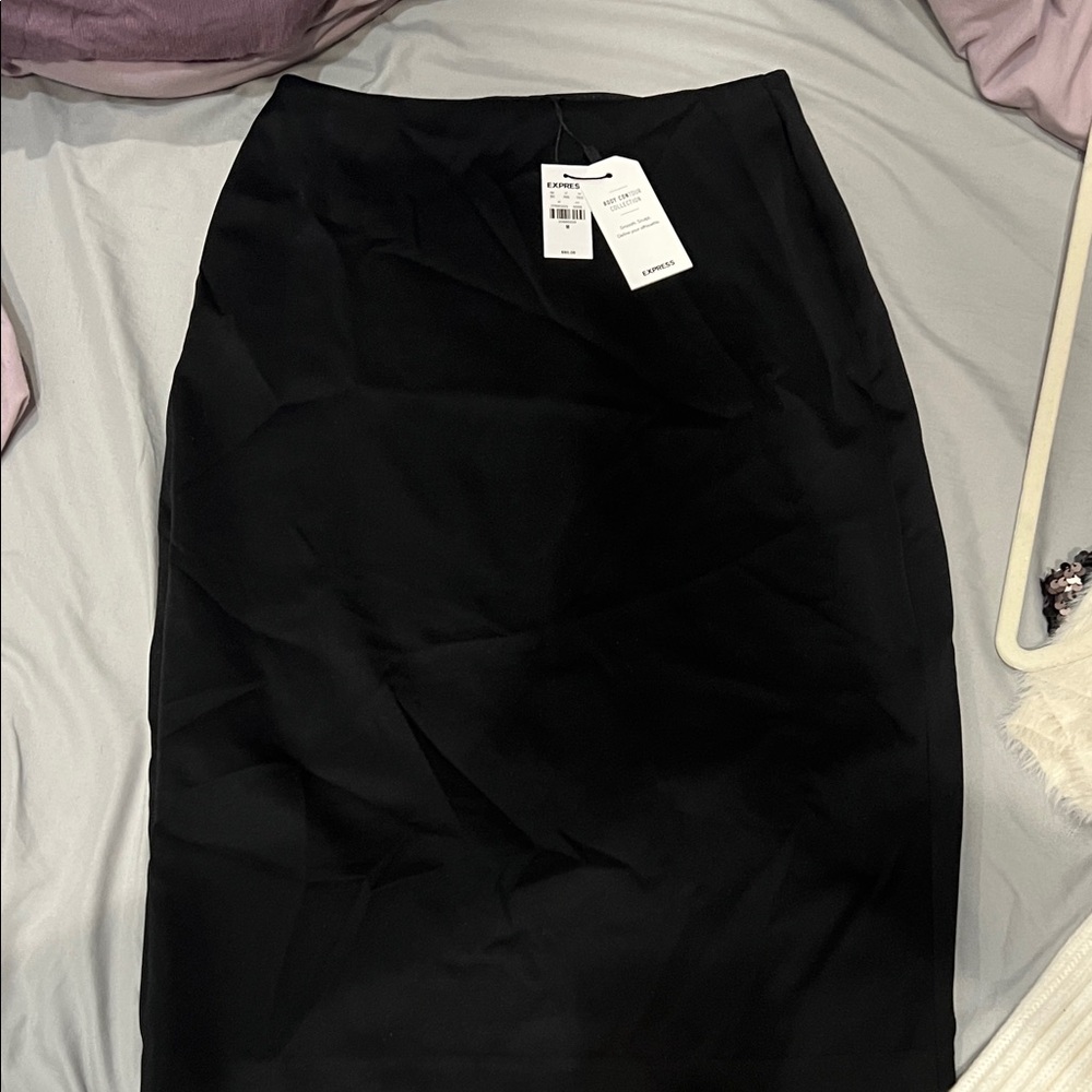 Express Classic Black Midi Skirt